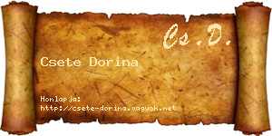 Csete Dorina névjegykártya