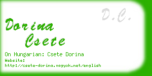 dorina csete business card